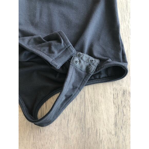 RE/DONE 80s Black Square Neck Bodysuit -S - Picture 4 of 5